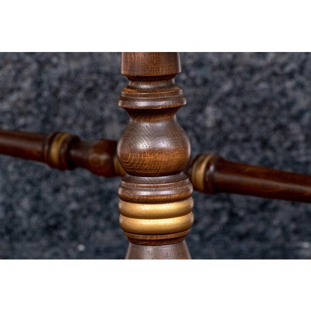 Vintage Hitchcock Style Wooden Stool With Natural Cane Seat For Sale In New York - Image 6 of 8