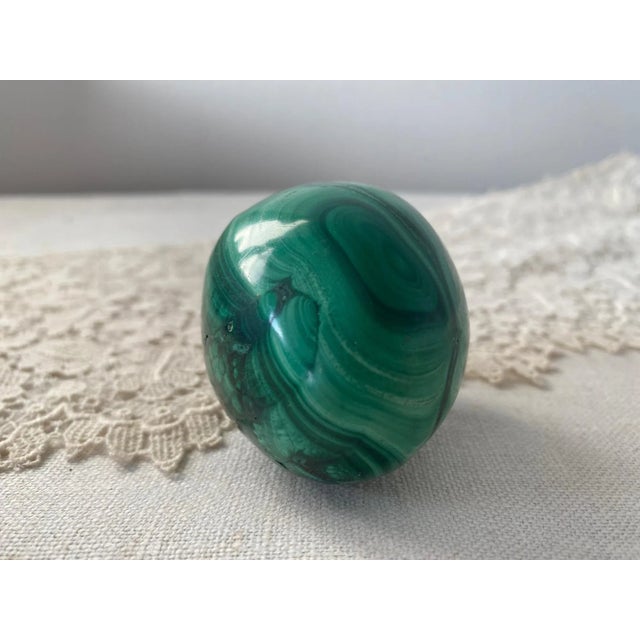 Vintage Malachite Easter Egg For Sale - Image 4 of 7