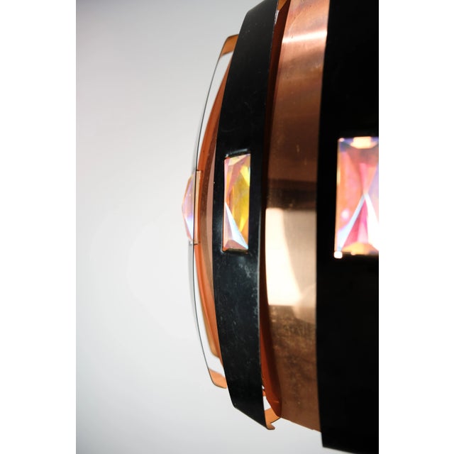 Metal Ceiling Lamp in Copper by Verner Schou for Coronell Elektro, 1970s For Sale - Image 7 of 9