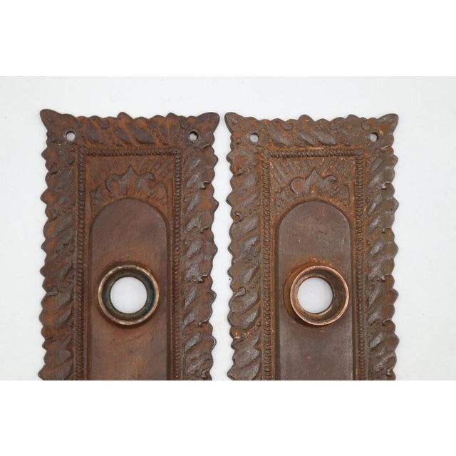 Antique Victorian Norwich Passage Door Knob Set For Sale - Image 11 of 12