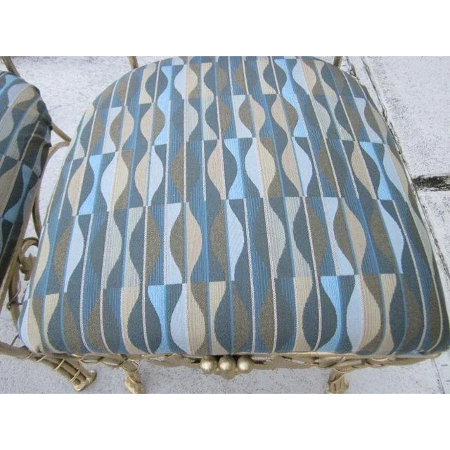 1990s Vintage Gold Metal Dining Chairs with Grape Leaf Design - Set of 4 For Sale - Image 12 of 13