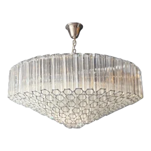 Modern Ceiling Chandelier With Prisms Crystal Chandelier Cone Shape