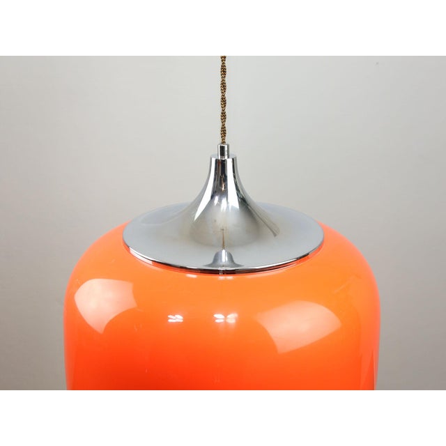 Space Age Orange Pendant Lamp from Guzzini, 1960s For Sale - Image 11 of 15