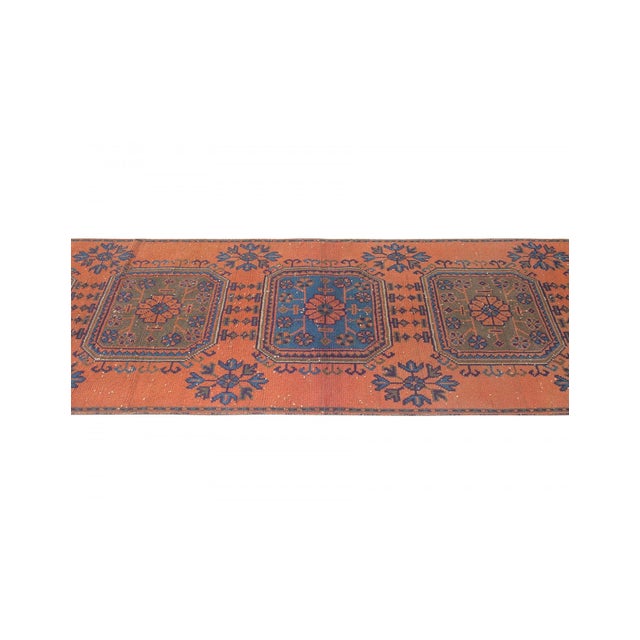 Vintage Decorative Turkish Runner Rug - 3`0" X 10`2" For Sale - Image 4 of 6