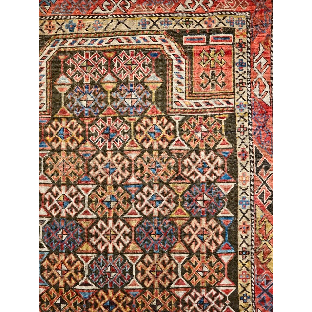 Antique Caucasian Shirvan Area Rug, Handwoven Wool, Prayer Pattern, 1890s, 4' x 5' For Sale - Image 9 of 14