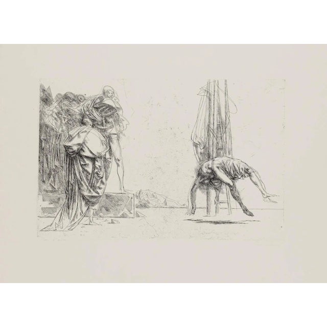 Riccardo Tommasi Ferroni - Justice - Original Etching - 1965 For Sale
