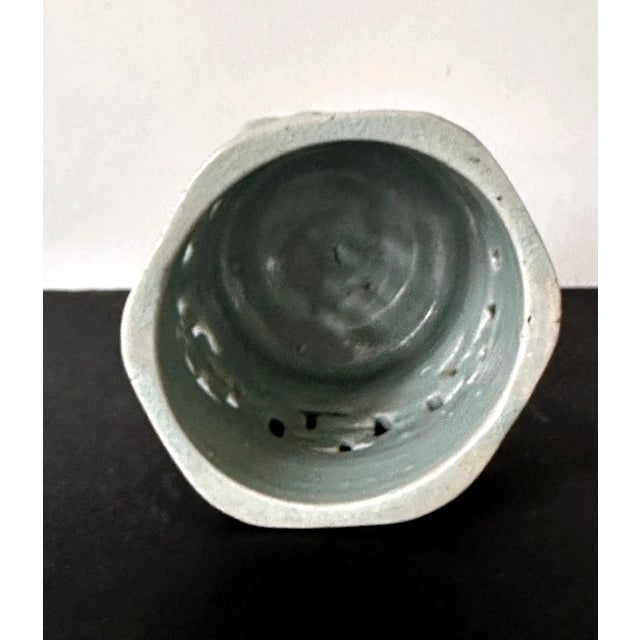 White Korean Reticulated Celadon Brush Holder Joseon Dynasty For Sale - Image 8 of 10