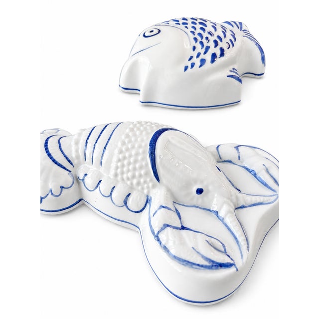 Vintage Italian Bassano Ceramic Sea Plaques Set of 3 For Sale - Image 4 of 9