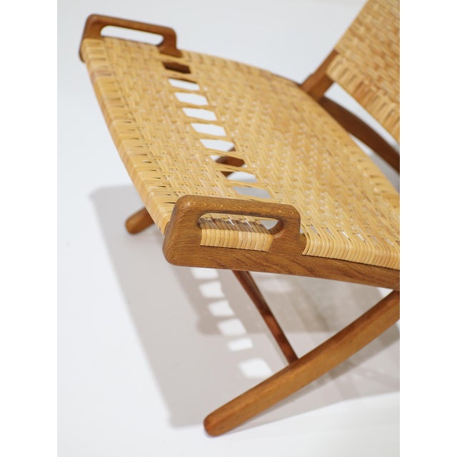 JH512 Folding Chair in Rattan and Oak by Hans J. Wegner for Johannes Hansen, Denmark, 1950s For Sale - Image 9 of 18