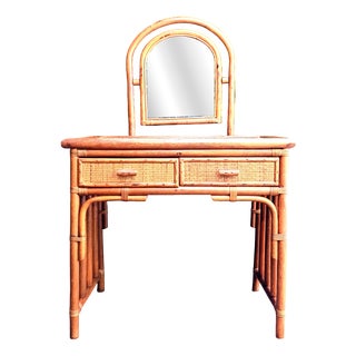 Rattan Dressing Table, 1960s For Sale
