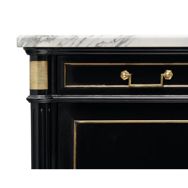 Wood Louis XVI Ebonized French Buffet For Sale - Image 7 of 9