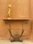 Poillerat-Style Wall-Mounted Scrolled Iron + Marble Console Table For Sale - Image 6 of 8