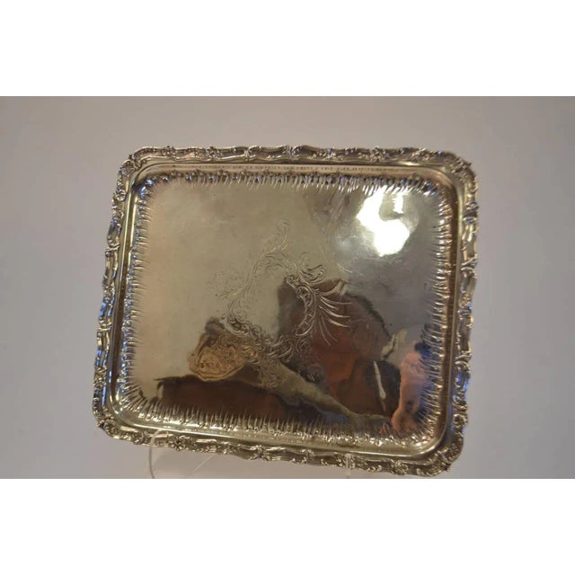 English 19th Century Sterling Silver Tray For Sale - Image 3 of 5