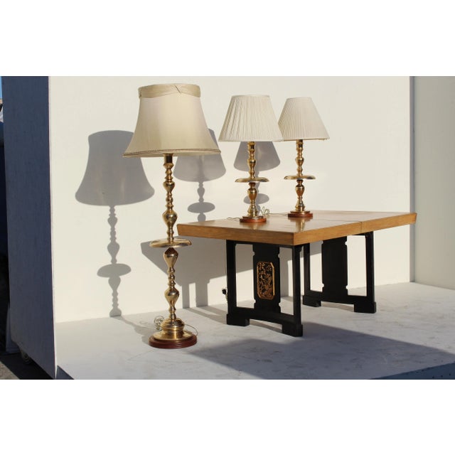 Note: this floor lamp com s with the custom Made Drum Shade I made with the double Gold Gilt metallic thread borders The...