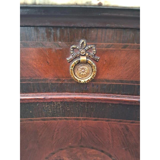 Brown 19thc French Louis XV Transition Style Exotic Burlwood Tallboy/ Dresser For Sale - Image 8 of 12