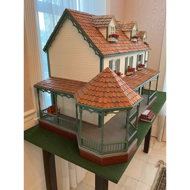 1990s Vintage Handcrafted Artisan Dollhouse For Sale - Image 5 of 18