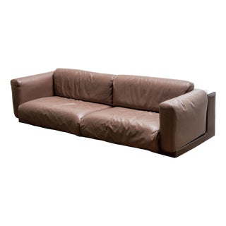 Vintage Leather Sofa by Cini Boeri for Knoll International, 1960s For Sale