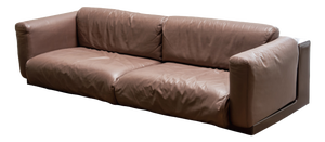 Vintage Leather Sofa by Cini Boeri for Knoll International, 1960s