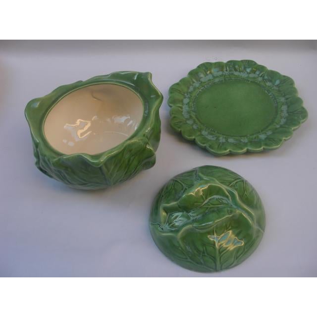 Lidded Holland Mold Cabbage Bowl With Plate Chairish
