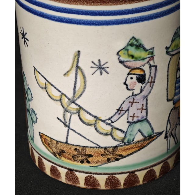 V. Pinto Vietri Vietri Ceramic Bottle Naive Copper Green Vietri 1960s For Sale - Image 10 of 14