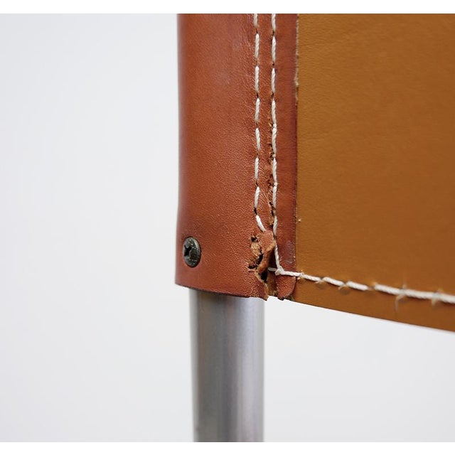 Vintage Italian Arrben Dining Chairs in Cognac Leather, 1980s, Set of 6 For Sale - Image 13 of 16