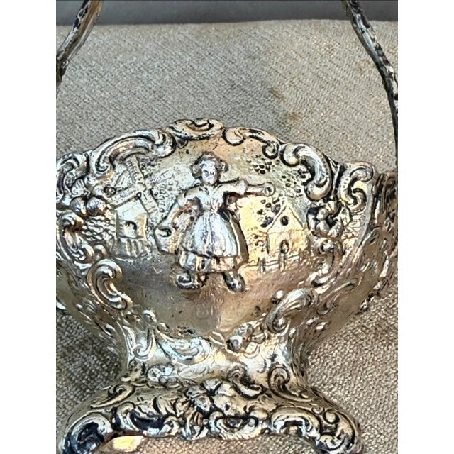 Late 19th Century Rare Antique Weidlich Brothers Jewelry Casket With Silk Interior & Twisted Cord For Sale - Image 5 of 12