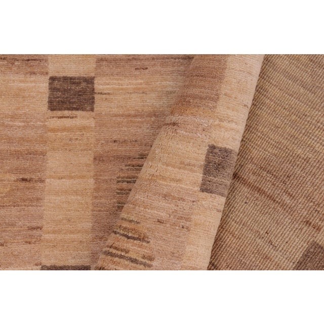 Tan Contemporary Gabbeh Tan/Brown Wool Rug - 6'0'' X 8'6'' For Sale - Image 8 of 10