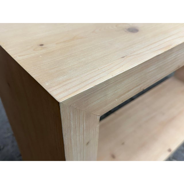 Wood Pottery Barn Folsom Console Table, Desert Pine For Sale - Image 7 of 12