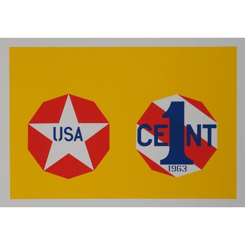 Robert indiana (1928-2018) american dream: new glory penny, 1997 original screenprint (marco fine art studio workshop)...