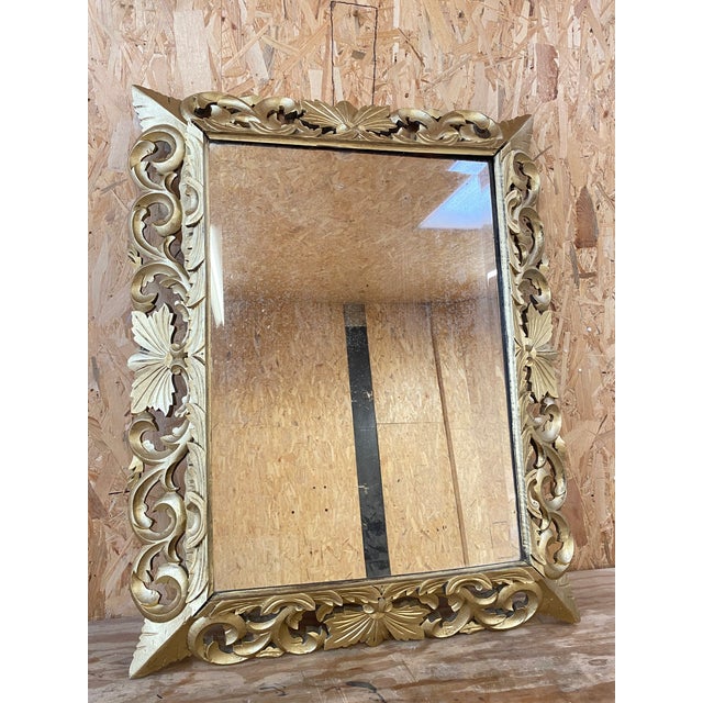 19th Century Gilded Wooden Mirror For Sale - Image 6 of 9