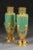 Jade Green Opaline and Gilded Brass Vases, 1880, Set of 2 For Sale - Image 3 of 12