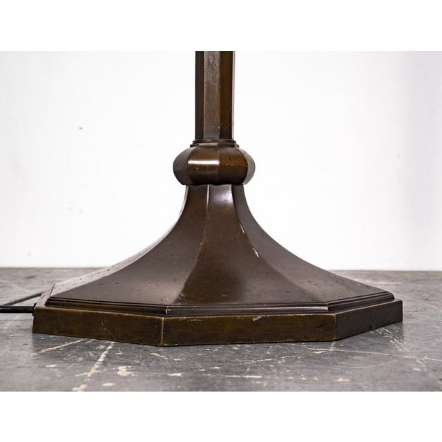 Art Deco Heavy Brass Floor Lamp, 1920s For Sale - Image 6 of 15