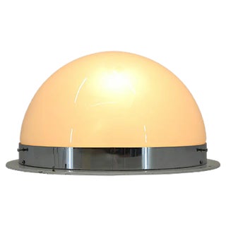 Large Bauhaus Chrome Ceiling Lamp from ESC Zukov, 1940s For Sale