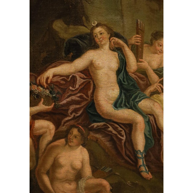 Circle of Antoine Coypel, Diana Bathing with the Nymphs, 1720, Oil on Canvas For Sale - Image 9 of 14
