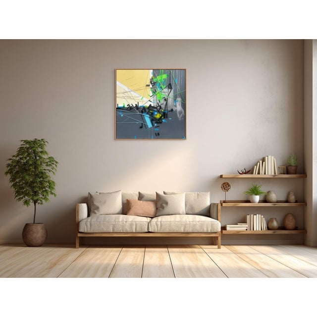 Acrylic, color tape, yarn, and LEGO brick on canvas Edition: Unique, Unframed. Philippe Halaburda is a French artist who...