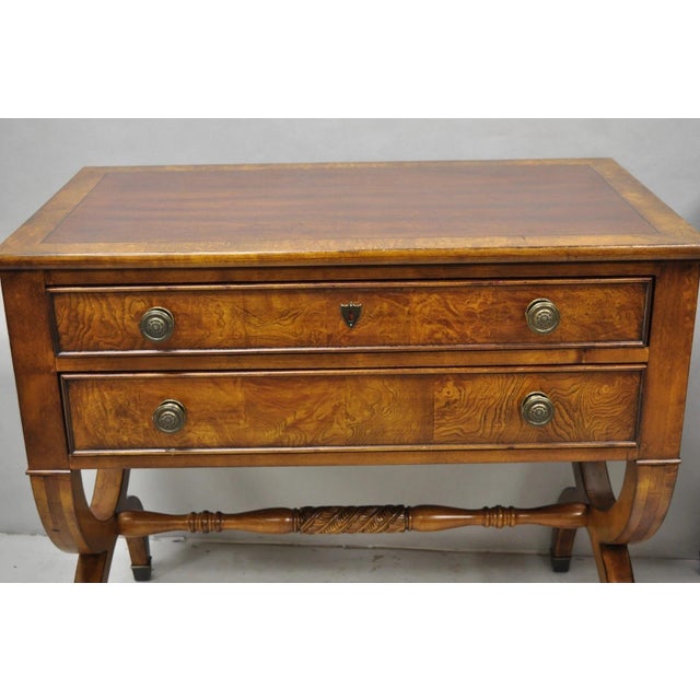 Ethan Allen Ethan Allen Townhouse 2 Drawer Night Table Nightstand Curule Regency Style, Pair For Sale - Image 4 of 18