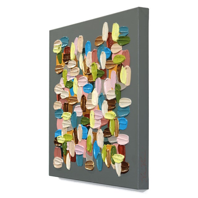 Contemporary Moody - Original Textural Abstract Acrylic Painting on Canvas by Shiri Phillips For Sale - Image 3 of 9