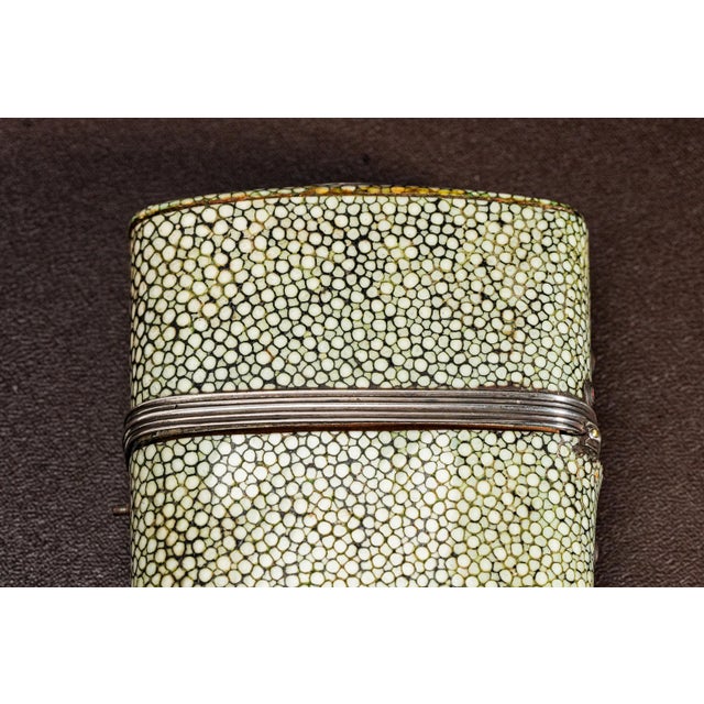 18th Century Rare 18th Century Shagreen Leather Sterling Silver Etui Desk Measurement Kit For Sale - Image 5 of 17