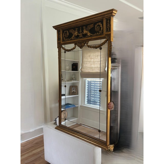 Classical Roman Mid 20th Century Classic Napoleonic-Style Mirror For Sale - Image 3 of 8