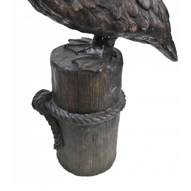 Large Bronze Pelicans Statues, Set of 2 For Sale - Image 6 of 14