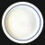 Cream Vintage Dansk 13" Chop Plate Round Platter in Christianshavn Blue For Sale - Image 8 of 10