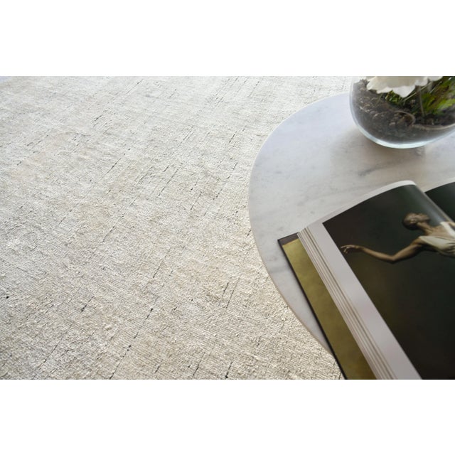 2020s Exquisite Rugs Montero Handmade New Zealand Wool & PET Yarn Silver/Gray Rug-8'X10' For Sale - Image 5 of 7