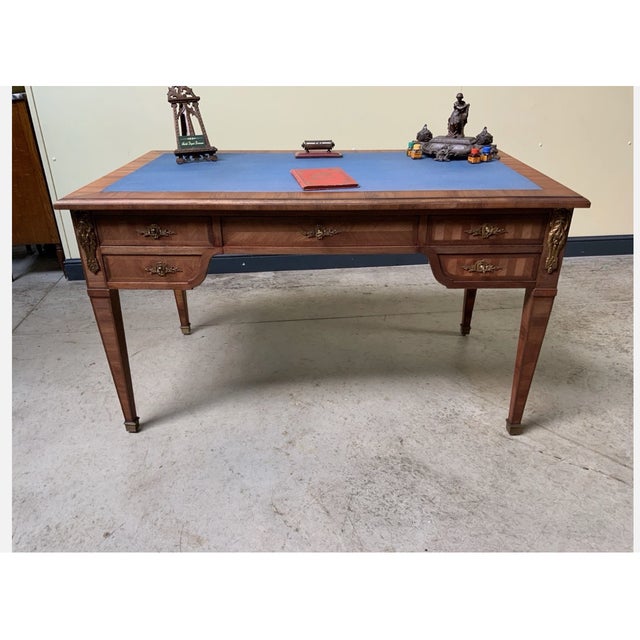 Antique Desk with Bronze Decorations, 1900 For Sale - Image 6 of 11