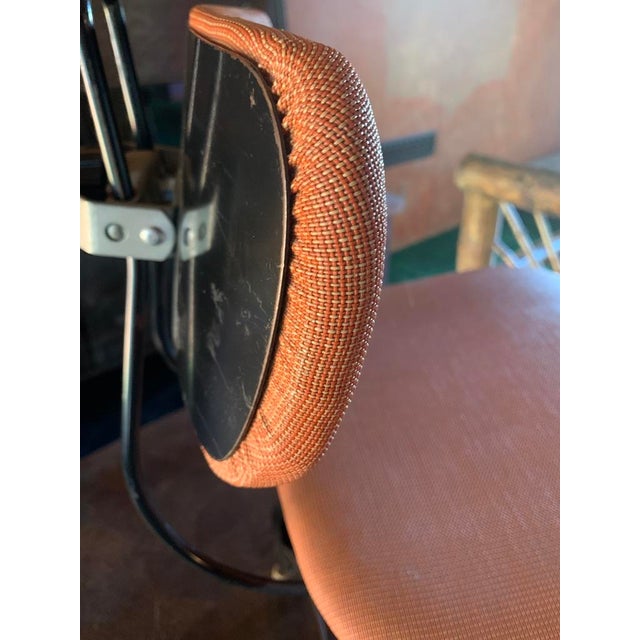 1970s Rare 1970s Adjustable Drafting Task Chair by Toledo Metal Furniture Co., With Covered Seat and Back For Sale - Image 5 of 9