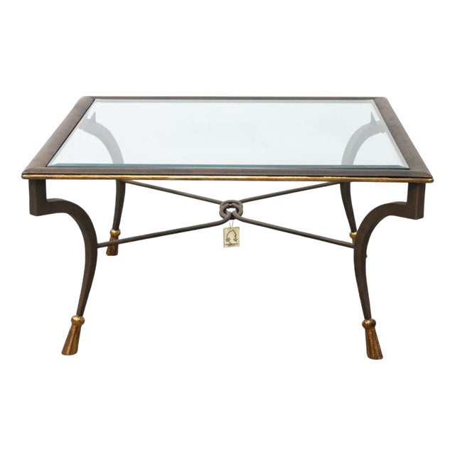 Coffee Table in Wrought Iron and Glass, Italy, 1980s For Sale
