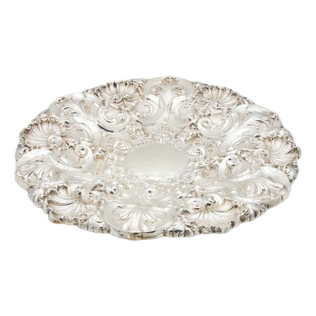 Circular Wall Sage with Flower Engravings For Sale