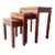 Chinoiserie Hand Carved Asian Wood Nesting/Stacking Tables For Sale