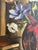 Louis Henri Salzmann, Bouquet de fleur et livre, 1933, Oil on Cardboard, Framed For Sale - Image 6 of 10