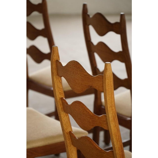 Highback Dining Chairs in Oak by Henning Kjærnulf, 1960s, Set of 6 For Sale - Image 13 of 18