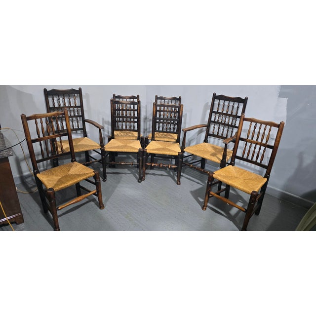 Harlequin Kitchen Dining Chairs, 1880, Set of 8 For Sale - Image 6 of 16